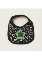 Juniors Embroidered Detail Bib with Press Button Closure