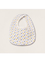 Juniors All-Over Printed Bib with Press Button Closure