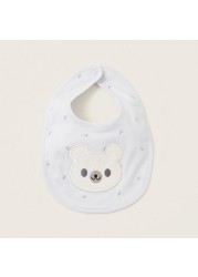 Juniors Applique Detailed Bib with Snap Button Closure