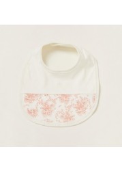 Giggles Printed Bib with Press Button Closure