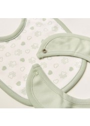 Juniors Printed Bib with Button Closure - Set of 2