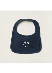 Giggles Printed Bib with Press Button Closure