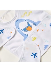 Juniors Printed Bib with Press Button Closure - Set of 2