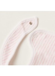 Juniors Striped Bib with Press Button Closure