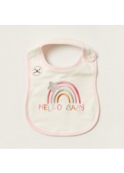 Juniors Embroidered Bib with Button Closure