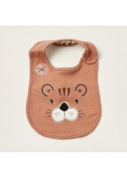 Juniors Printed Bib with Button Closure