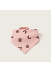 Juniors All-Over Printed Bib with Press Button Closure