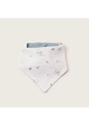 Juniors All-Over Printed Bib with Press Button Closure