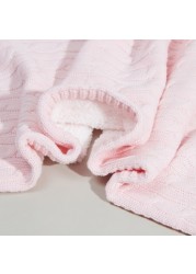 Juniors Knitted Sherpa Blanket - 76x100 cms