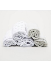 Juniors Textured Hooded Towel with 5-Piece Washcloths