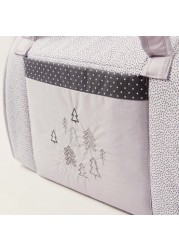 Cambrass Forest Embroidered Bag with Twin Handles and Zip Closure