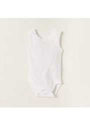 Juniors Solid Sleeveless Bodysuit - Set of 5