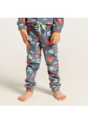 Juniors All-Over Printed Hooded Sweatshirt and Pyjamas Set