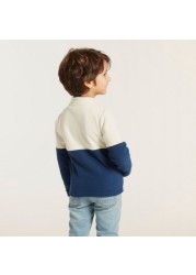 Panelled Cardigan with Zip Closure and Pockets