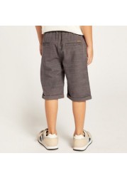 Eligo Solid Shorts with Pockets and Drawstring Closure