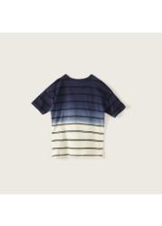 Juniors Striped T-shirt with Short Sleeves