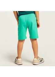 Juniors Solid Shorts with Pockets and Drawstring Closure