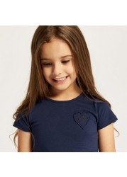 Juniors Solid Round Neck Top - Set of 2