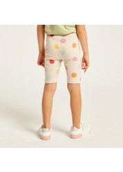 Juniors Polka Dot Shorts with Elasticated Waistband