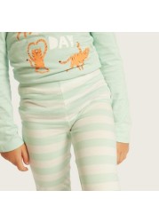 Juniors Striped Leggings with Elasticated Waistband