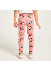 Disney Minnie Mouse Print Leggings with Elasticised Waistband