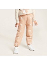 Juniors Printed Sweater and Jog Pants Set