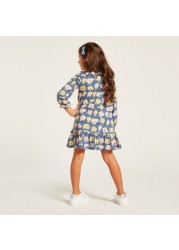 Juniors Printed Knit Dress with Long Sleeves - Set of 3