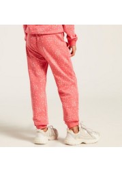 Juniors All-Over Printed Knit Pants with Drawstring Closure