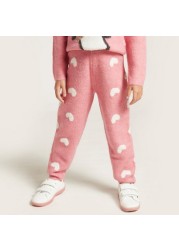 Juniors Printed Sweater and Jog Pants Set