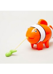 Gloo Pull String Bath Buddies Clown Fish Toy