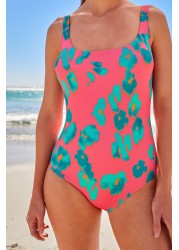 Scoop Neck Tummy Control Swimsuit