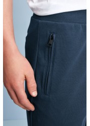 Zip Pocket Jersey Shorts Straight Fit