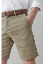 Belted Chino Shorts With Stretch