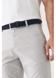 Belted Chino Shorts With Stretch