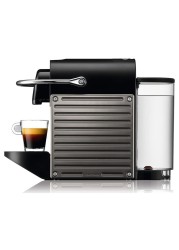 Nespresso Pixie C61 Titan Coffee Machine + Aeroccino Milk Frother Package (700 ml, 1260 W)