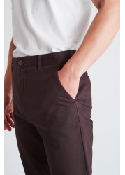 Stretch Chino Trousers Straight Fit