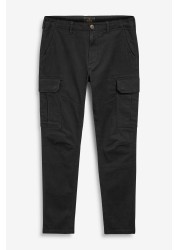 Cotton Stretch Cargo Trousers Straight Fit