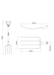 Tramontina Carbon Steel Welded Digging Fork (99 x 18 cm)