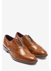 Signature Italian Leather Wing Cap Brogues