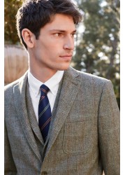 Herringbone Check Wool Blend Blazer