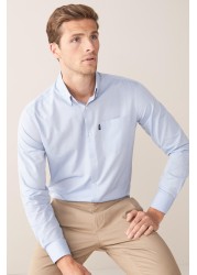 Easy Iron Button Down Oxford Shirt Slim Fit Single Cuff