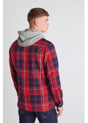 Hooded Check Shacket