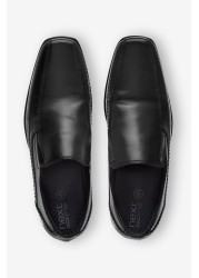 Leather Panel Slip-On Shoes Regular Fit