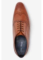 Leather Oxford Brogue Shoes Regular Fit