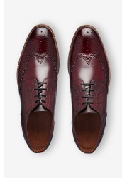 Mens Contrast Sole Leather Brogues Regular Fit