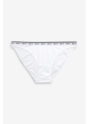 Cotton Rich Logo Knickers 4 Pack High Leg