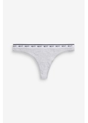 Cotton Rich Logo Knickers 7 Pack Thong