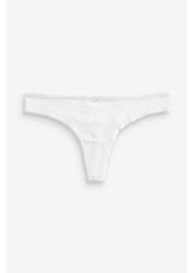 Cotton Knickers 5 Pack Thong