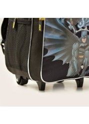 Batman Print 5-Piece Trolley Backpack Set - 14 Inches