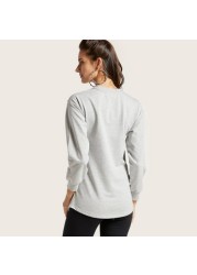 Love Mum Embellished Detail Maternity Sweatshirt with Long Sleeves